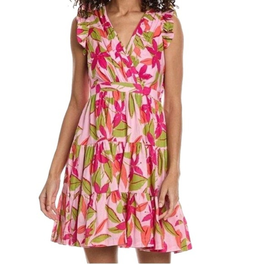 Taylor Sz Small Lawn Sundress Floral Cottagecore Barbiecore Garden‎ Summer Beach